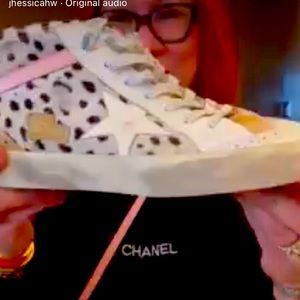 Golden goose hi cut sneakers made in italy. Luxury sneakers.